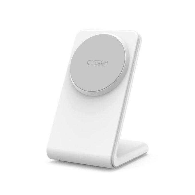 Kabelloses Ladegerät QI15W-A38 Magnetic MagSafe, weiß, Tech-Protect