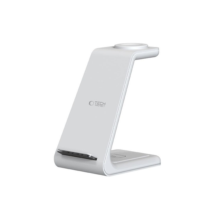 Kabelloses Ladegerät QI15W-A36 3IN1 for Apple, weiß, Tech-Protect