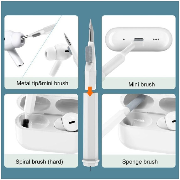 Reinigungsset CS01 20-in-1 für Elektronik, White, Tech-Protect