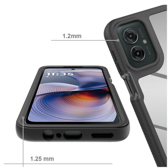 Hülle Defense für Motorola Moto G15 / G15 Power / G17 / G17 Power / G05 / E15, schwarz, Tech-Protect