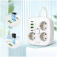 Netzladegerät PCS3X4 Power Strip 2 USB & 2 USB-C & 3 Socket 200cm, weiß, Tech-Protect
