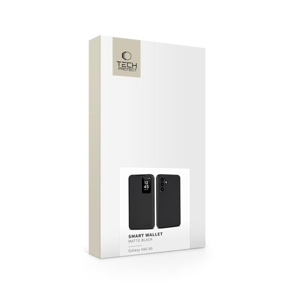 Hülle Smart Wallet für Samsung A56 5G, Matte Black, Tech-Protect