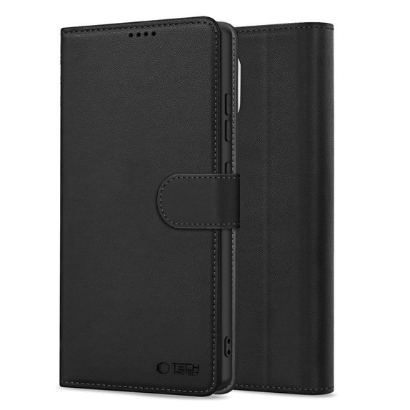 Hülle Wallet für Motorola Moto G56 5G, schwarz, Tech-Protect