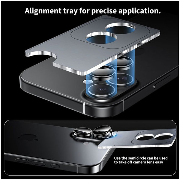 Kameraschutz Camring Fit+ für iPhone 16 / 16 Plus / 17, transparent, Tech-Protect