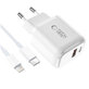 Netzladegerät NCA30 2-PORT PD 30W / QC3.0 + Lightning Cable, weiß, Tech-Protect