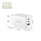 Netzladegerät NCA65W-GAN 3-PORT PD 65W / QC3.0, weiß, Tech-Protect