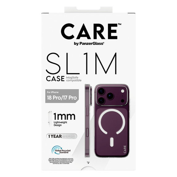 Hülle SL1M mit MagSAFE für iPhone 18 Pro/17 Pro/16e, Transparent, PanzerGlass