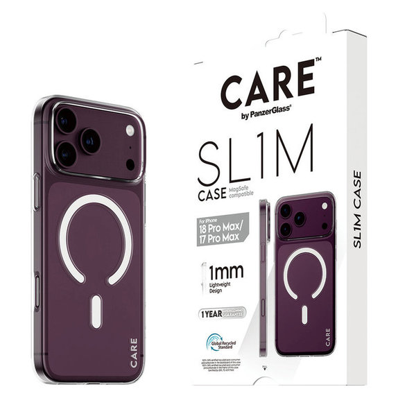 Hülle SL1M mit MagSAFE für iPhone 18 Pro Max/17 Pro Max/16e, Transparent, PanzerGlass