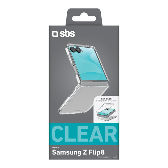 Hülle Crystal für Samsung Galaxy Z Flip8, Transparent, SBS