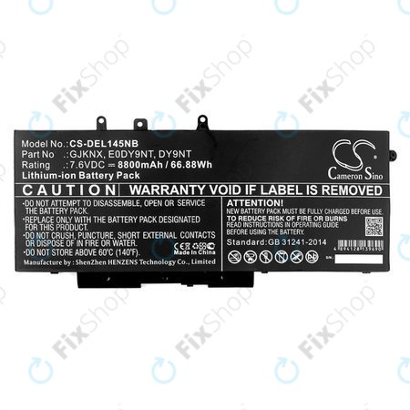 Akku batterie für Dell Latitude 14 5490, Latitude 14 5491, 8800mAh, Li-Ion, 7.6V, 00JWGP, HQ