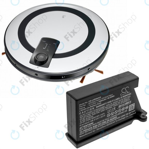 LG HomBot-series, VR-series - Akku Batterie EAC62218202, EAC62076601 Li-Ion 14.4V 3400mAh HQ