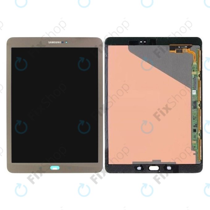 Samsung Galaxy Tab S2 9.7 T810, T815 - LCD Display + Touchscreen Front Glas (Gold) - GH97-17729C Genuine Service Pack