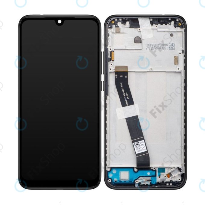 Xiaomi Redmi 7 M1810F6LG M1810F6LH - LCD Display + Touchscreen Front Glas + Rahmen (Eclipse Black) - 560610115033, 560610096033 Genuine Service Pack