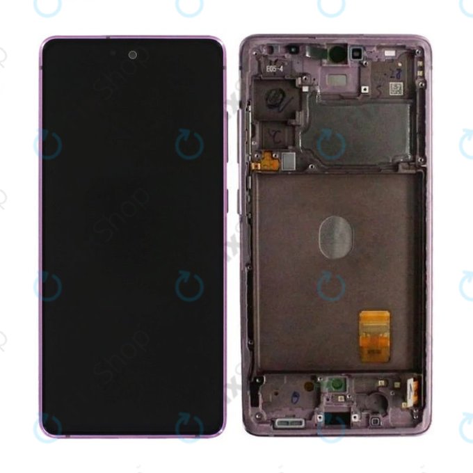 Samsung Galaxy S20 FE G780F - LCD Display + Touchscreen Front Glas + Rahmen (Cloud Lavender) - GH82-24219C, GH82-24220C, GH82-31328C, GH82-31329C Genuine Service Pack