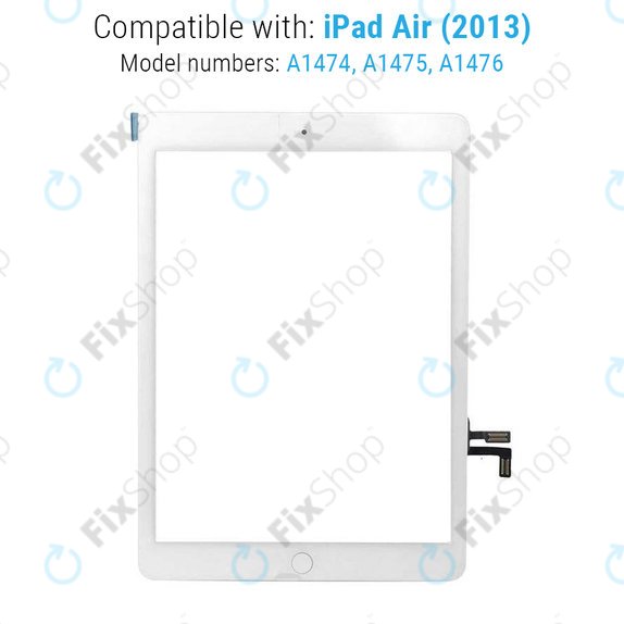 Touchscreen-Glas mit Home-Taste für iPad Air, iPad (5th Gen 2017), White