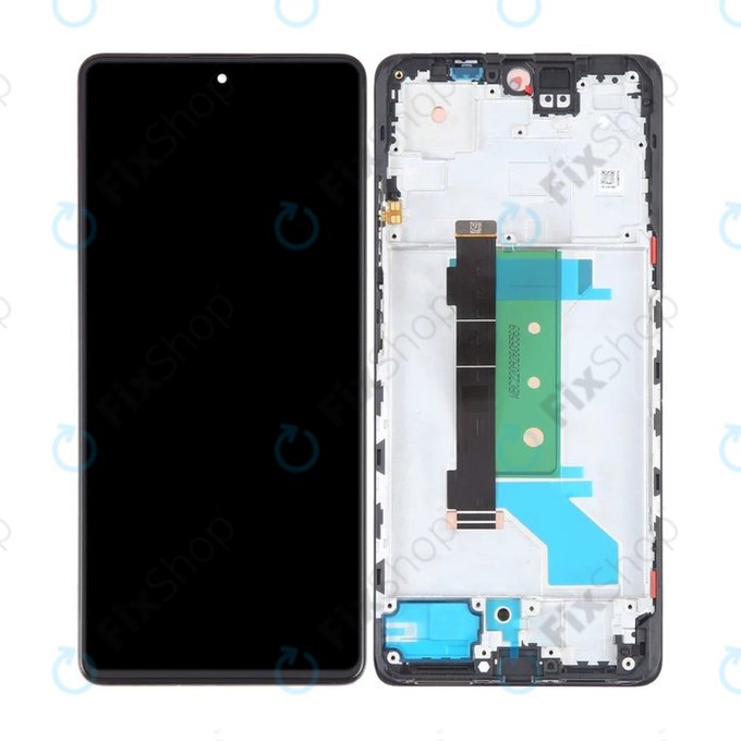 Xiaomi Redmi Note 12 Pro+ 5G - LCD Display + Touchscreen Front Glas + Rahmen (Midnight Black) TFT