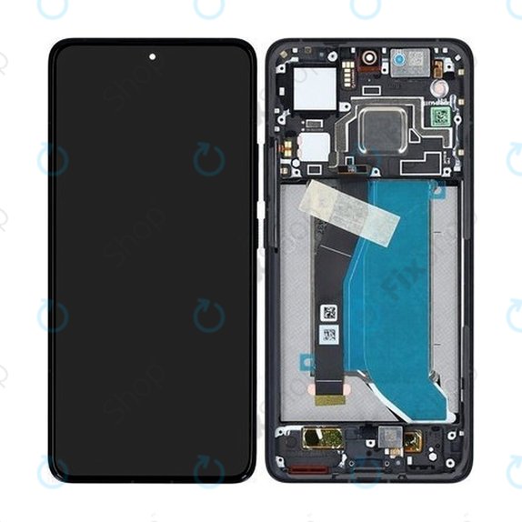 Xiaomi 14T Pro - LCD Display + Touchscreen Front Glas + Rahmen (Titan Black) - 56001500N1200 Genuine Service Pack