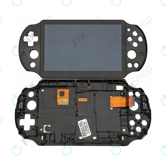 Sony Playstation Vita 1000 - LCD Display + Touchscreen Front Glas + Rahmen (Black) Refurbished