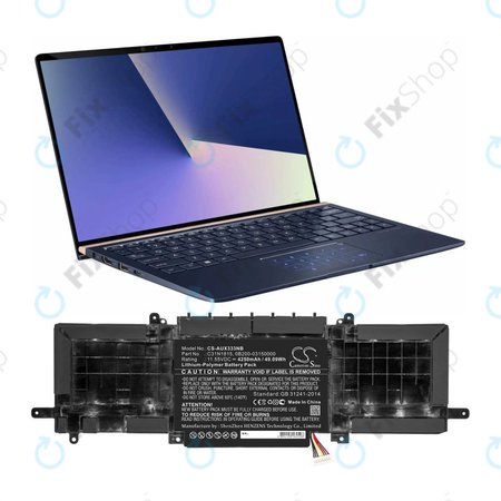Batterie für Asus Zenbook UX333FN, Zenbook UX333FA, 4250mAh, Li-Pol, 11.55V, C31N1815, HQ