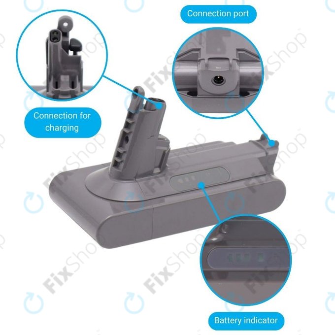 Dyson V10 - Akku Batterie 969352-02, SV12, 206340 Li-Ion 25.2V 3000mAh