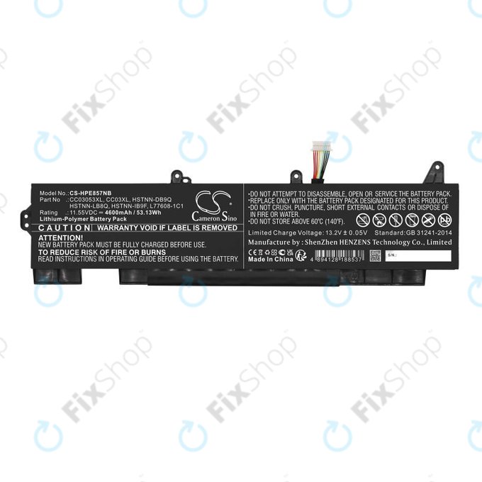 Akku batterie für HP ZBook Firefly 15 G7, G8, EliteBook 855 G7, G8, 850 G7, G8, 4600mAh, Li-Pol, 11.55V, CC03053XL, HQ