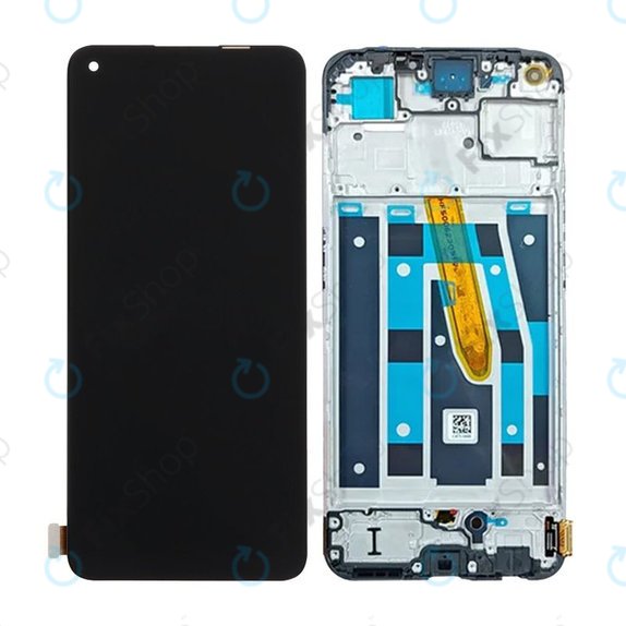 Oppo Reno 8 T - LCD Display + Touchscreen Front Glas + Rahmen (Black Starlight) TFT