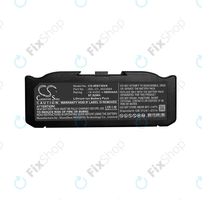 iRobot Roomba e-series, i-series - Akku Batterie ABL-D1, 4624864, ABL-D2 Li-Ion 14.4V 6800mAh HQ
