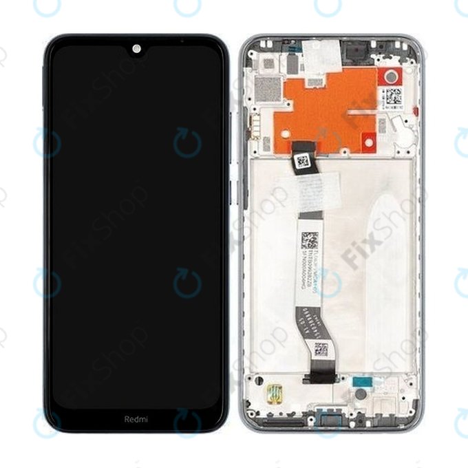 Xiaomi Redmi Note 8T - LCD Display + Touchscreen Front Glas + Rahmen (Moonshadow Grey) - 5600040C3X00 Genuine Service Pack