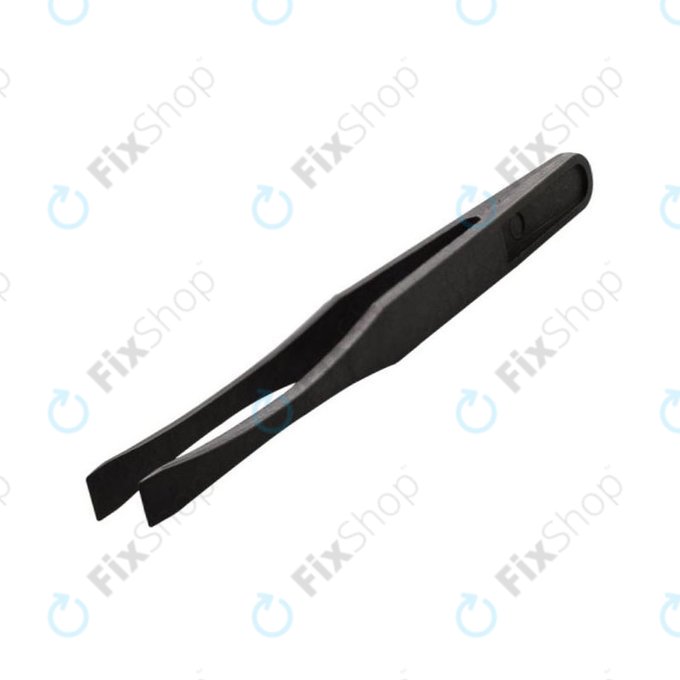 Antistatik-Pinzette aus Kunststoff mit gebogener Spitze