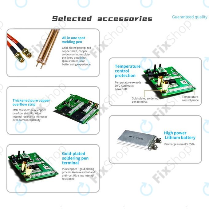 QianLi Macaron - Mikro-Punktschweißgerät-Set für Akku-Flex-Reparatur (iPhone 11 - 12 Pro Max)