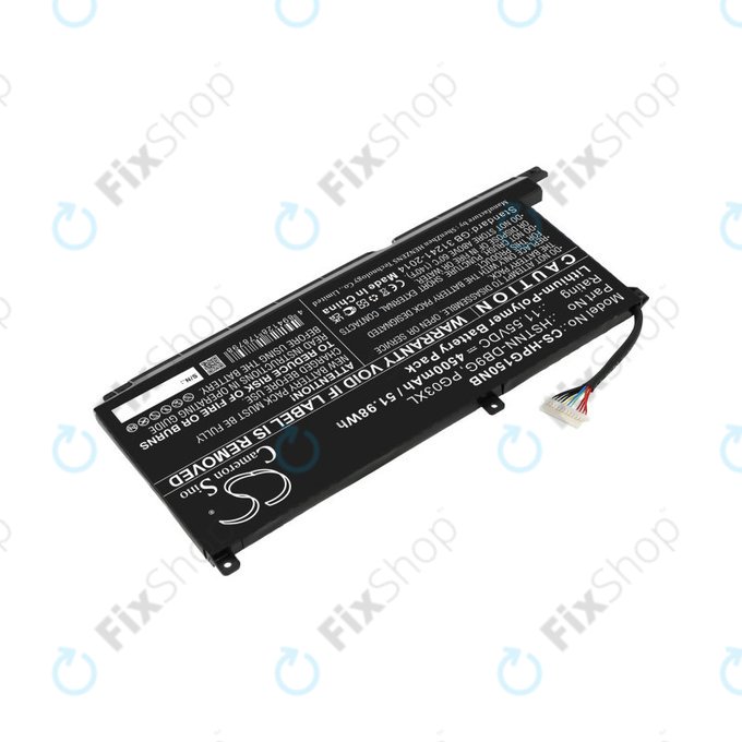 Batterie für HP Pavilion Gaming 15,16, Spectre X360 15, 4500mAh, Li-Pol, 11.55V, 3ICP6/60/72, HQ