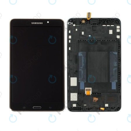 Samsung Galaxy Tab 4 7.0 T230 - LCD Display + Touchscreen Front Glas + Rahmen (Black) - GH97-15864A Genuine Service Pack