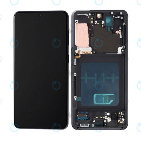 Samsung Galaxy S21 G991B - LCD Display + Touchscreen Front Glas + Rahmen (Phantom Gray) OLED