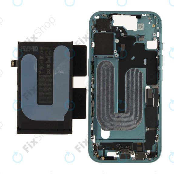 Mittelrahmen mit Batterie für iPhone 16 | Green | ZD076-00683 | Genuine Apple