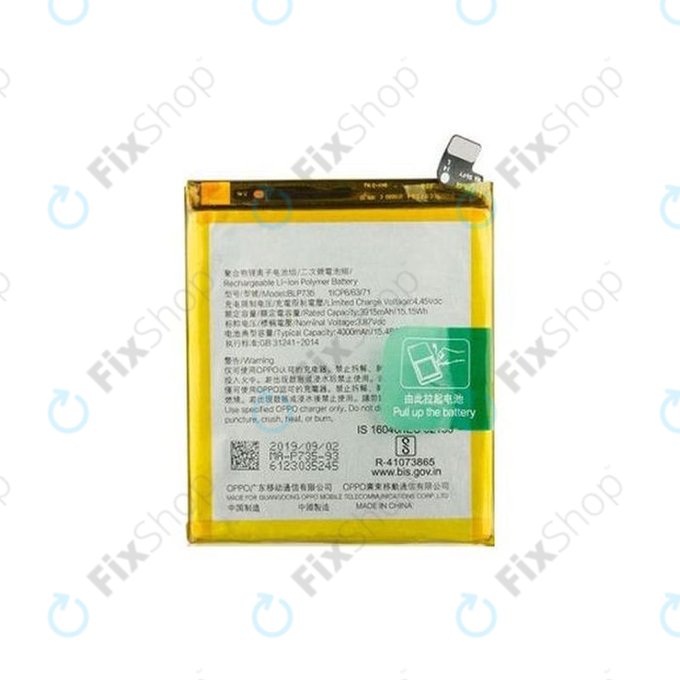 Oppo Reno 2 Z - Akku Batterie BLP737 4000mAh - O-4902840 Genuine Service Pack