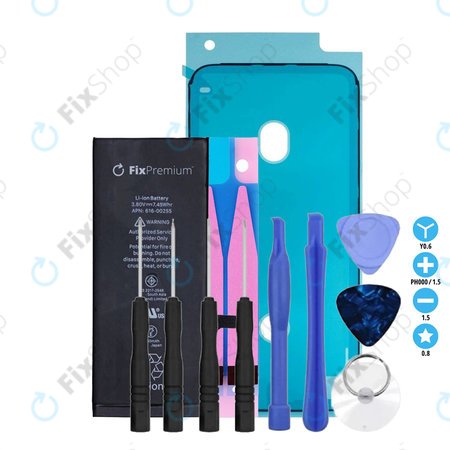 Apple iPhone 7 - Akku Batterie 1960mAh FixPremium + Akku Batterie Klebestreifen Sticker + LCD Klebestreifen Sticker + Werkzeugsatz - Multipack