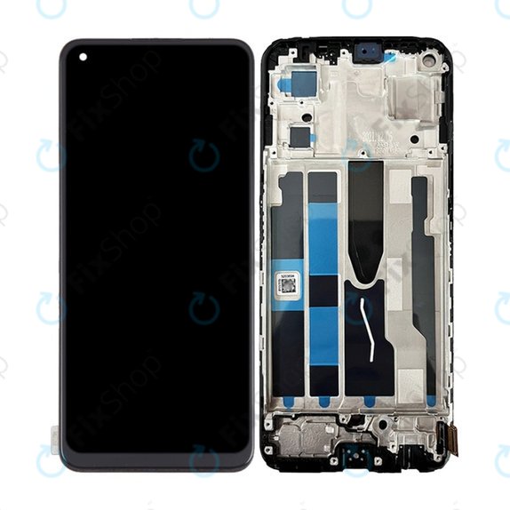 Oppo Reno 7 5G - LCD Display + Touchscreen Front Glas + Rahmen (Stary Black) OLED