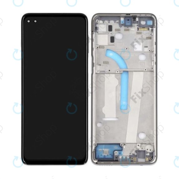 Motorola Moto G100 XT2125 - LCD Display + Touchscreen Front Glas + Rahmen (Slate Grey) TFT