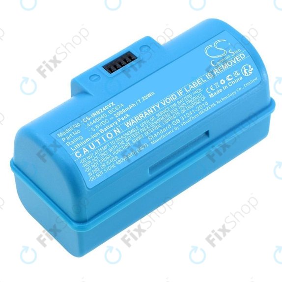 iRobot Braava Jet 240, 241, 244, 245, Mopping Robot - Akku Batterie 4446040, BC674 Li-Ion 3.6V 2000mAh HQ