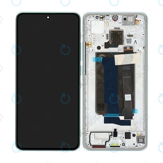 Xiaomi Poco X7 Pro 2412DPC0AG - LCD Display + Touchscreen Front Glas + Rahmen (Green) - 56000200O1000 Genuine Service Pack