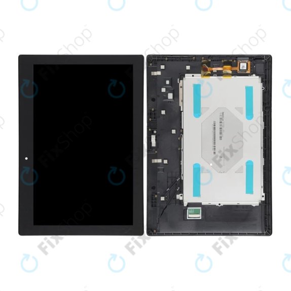 Lenovo TAB 2 A10-70 - LCD Display + Touchscreen Front Glas + Rahmen (Black) TFT