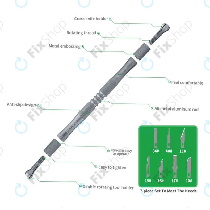 Relife RL-101B - CPU entfernen Kleber Klinge Messer Set 8in1