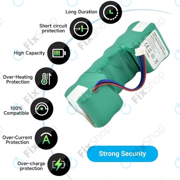 Ecovacs Sweeper-series, Deebot Ozmo-series - Akku Batterie DM88 Ni-MH 12.0V 3000mAh