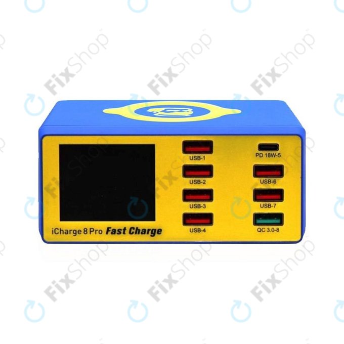 Mechanic iCharge 8 Pro - USB-Ladestation mit USB-C + Wireless Charger