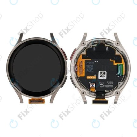 Samsung Galaxy Watch 5 Pro 45mm R925 - LCD Display + Touchscreen Front Glas + Rahmen (Gray Titanium) - GH82-30045A Genuine Service Pack