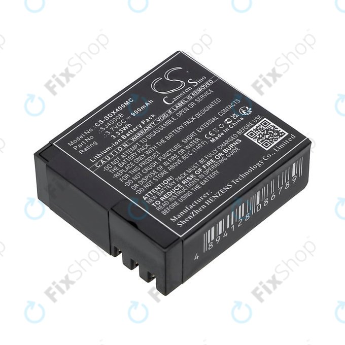 Akku batterie für SJCAM SJ4000, SJ5000, 900mAh, Li-Ion, 3.7V, SJ4000B, HQ