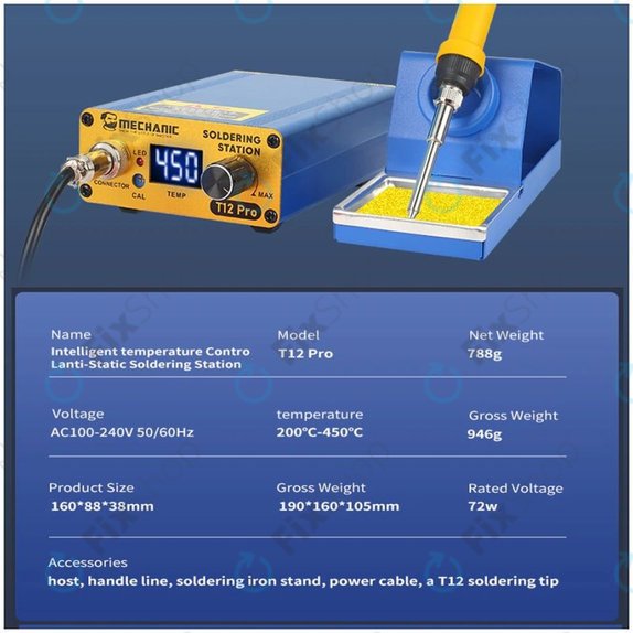 Mechanic T12 Pro - Digitale Lötstation (Blue)