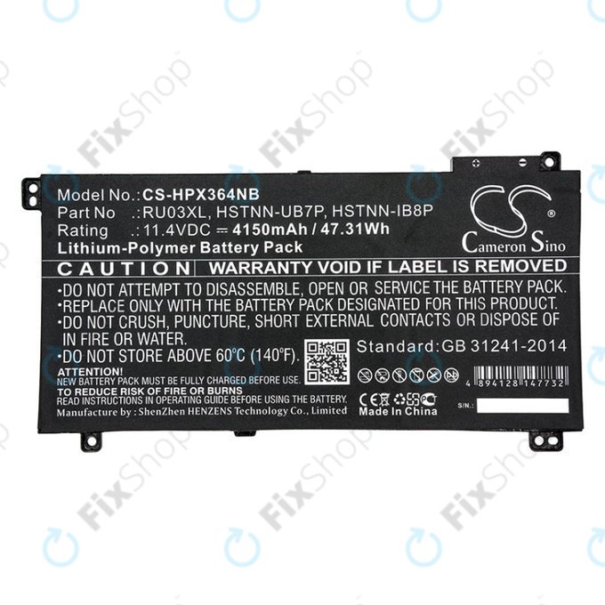 Akku batterie für HP ProBook x360 440 G1, x360 11 G3, 4150mAh, Li-Pol, 11.4V, HSTNN-UB7P, HQ