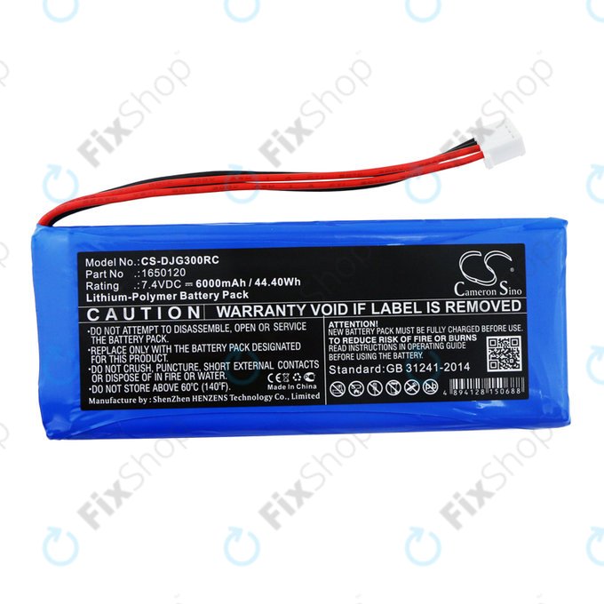 Akku batterie für DJI Inspire 1, 2, Phantom 3, 4, 6000mAh, Li-Pol, 7.4V, 1650120, HQ