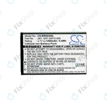 Blackberry Bold 9790, Bold Touch 9900 - Akku Batterie BAT-30615-006 1450mAh HQ